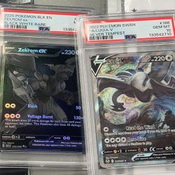LUGIA SIR PSA 10 $830 ZEKROM BWR PSA 9 $380