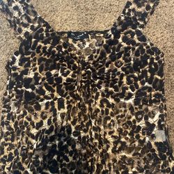 Cheetah print crop top