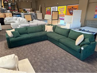 Forest green comfy sectional