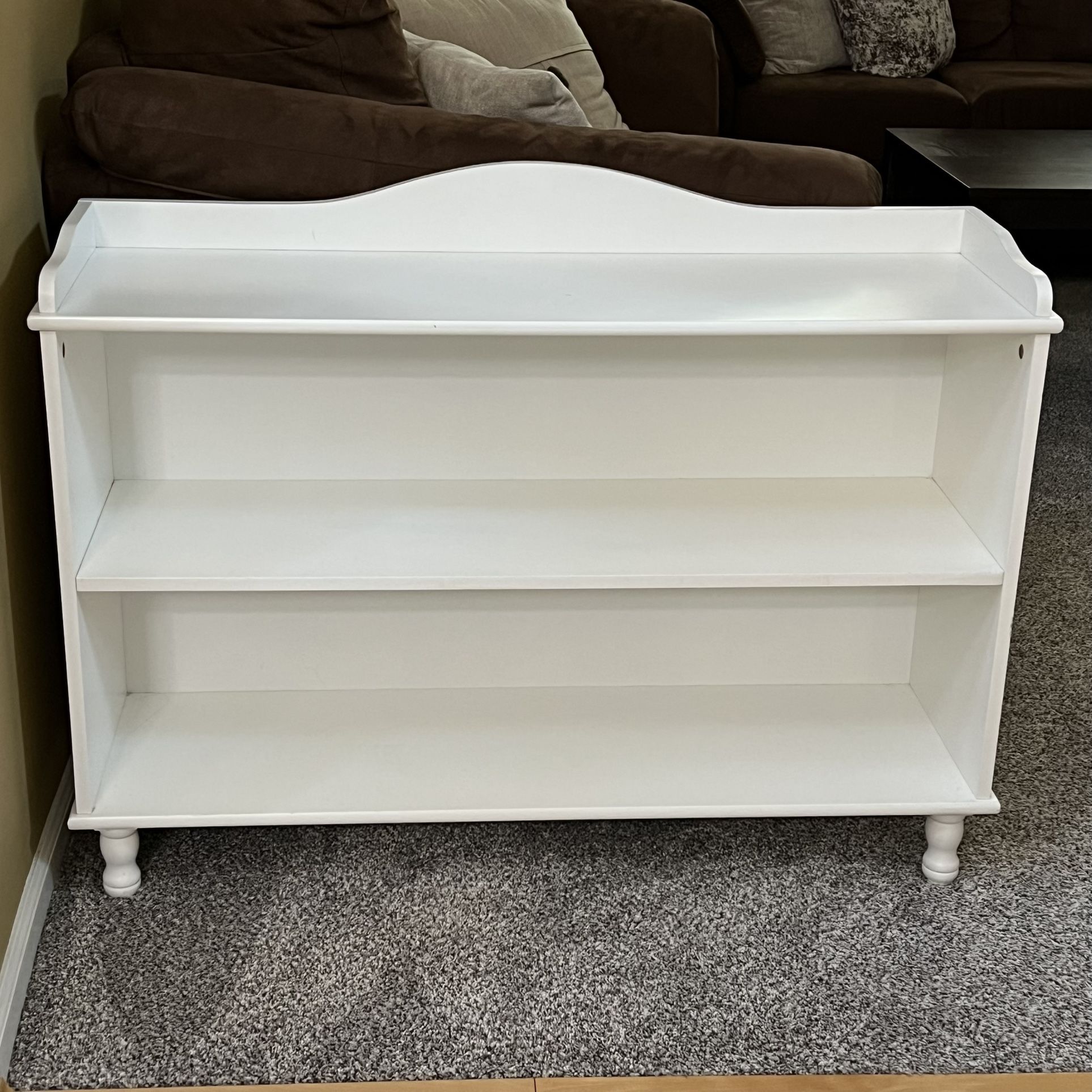 White 2 shelf Wood Bookcase Bookshelf - Great condition