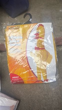 Inflatable rubber chicken costume