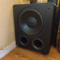 SVS PB-3000 woodgrain cabinet black