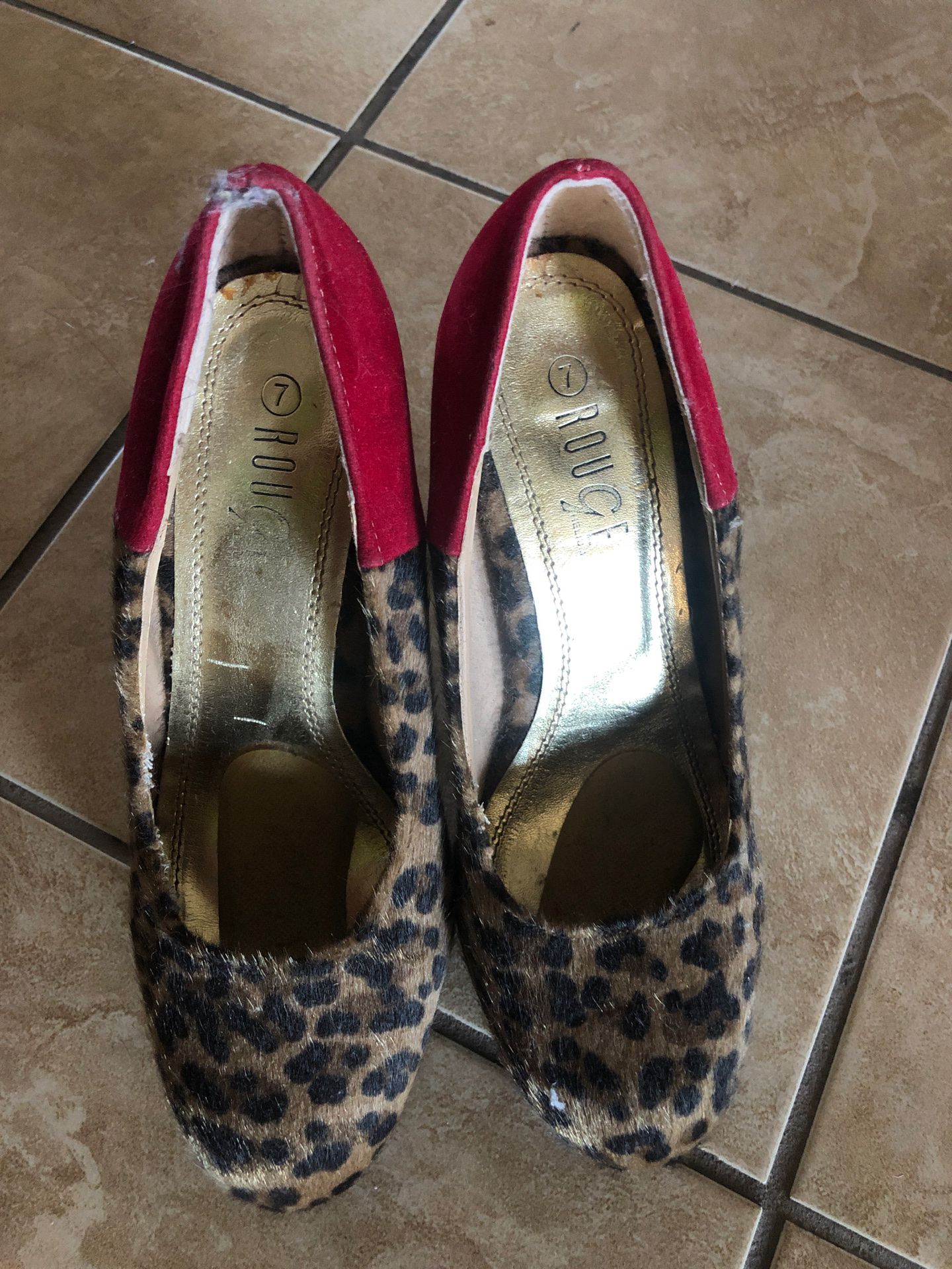 Red/cheetah Heels