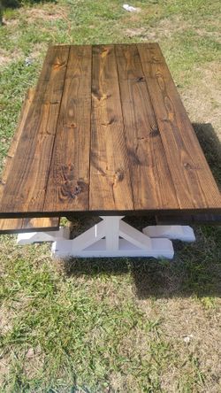 Brand New Freshly Built Farmhouse Table Sets, Ready To Go. 