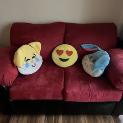 couches 2 Seaters , 3 Seaters And Glass Top Table - 3 Items