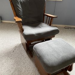 Newly Reupholstered Glider with Ottoman