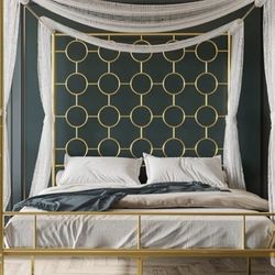 Gold Canopy Bed Frame