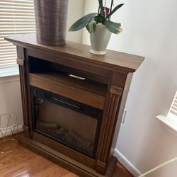 Small Brown Fireplace 