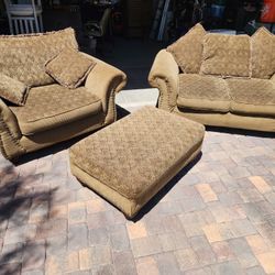 Sofa Set With Ottoman ( Reversable Cushions )