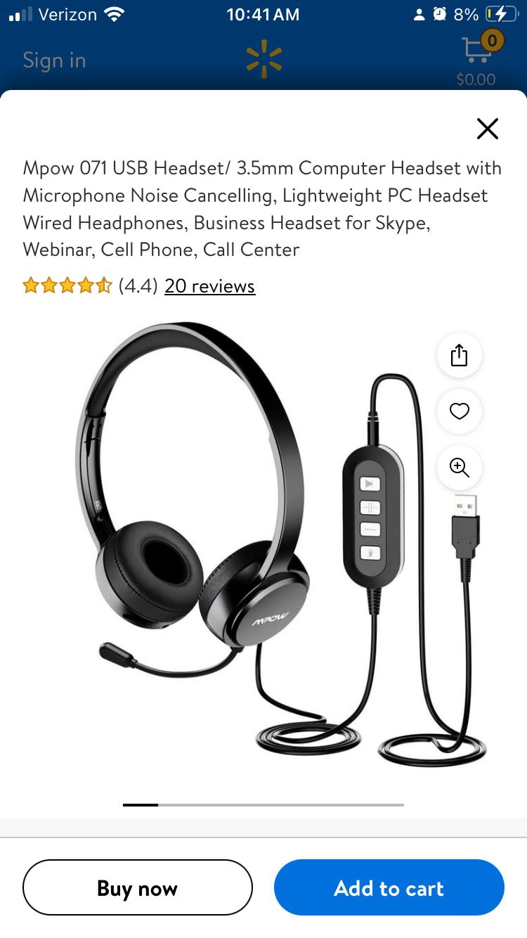 USB Wires Headset With Microphone Noise Cancelling 