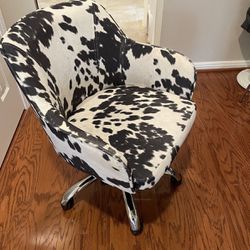 Adjustable Cow Print Office Chair