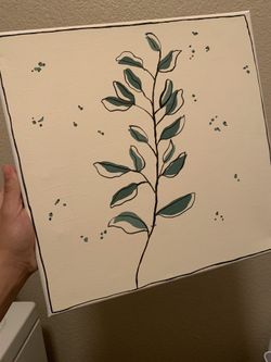 Canvas plant painting