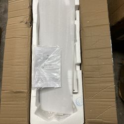 New white 52” smart ceiling fan LED light works with remote, smart phone or voice command 