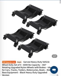 Garvee Heavy-Duty Vehicle Wheel Dolly Set of 4