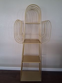 Gold Cactus 4tier Bookshelf/Room Decor