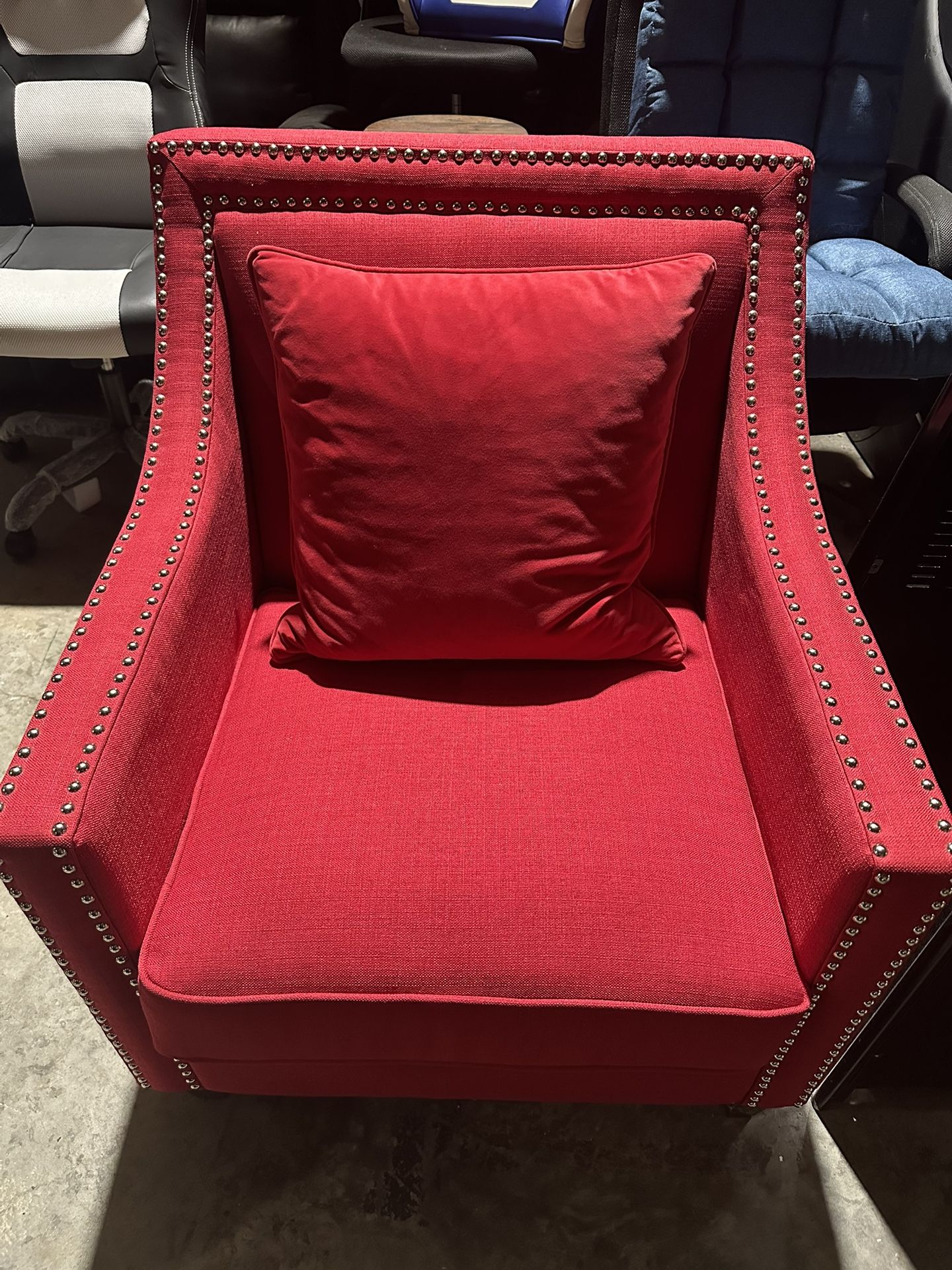 Red Single Sofa, Accent Chair for Living Room