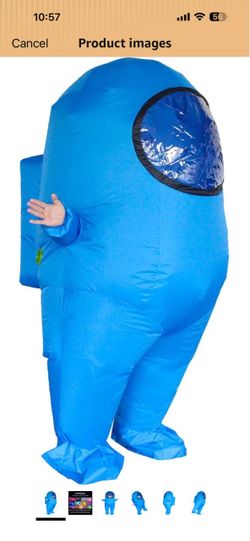Impostor Inflatable Costume for Adult Funny Halloween Spacesuit Costume Astronaut Figures for Adult Game Fans