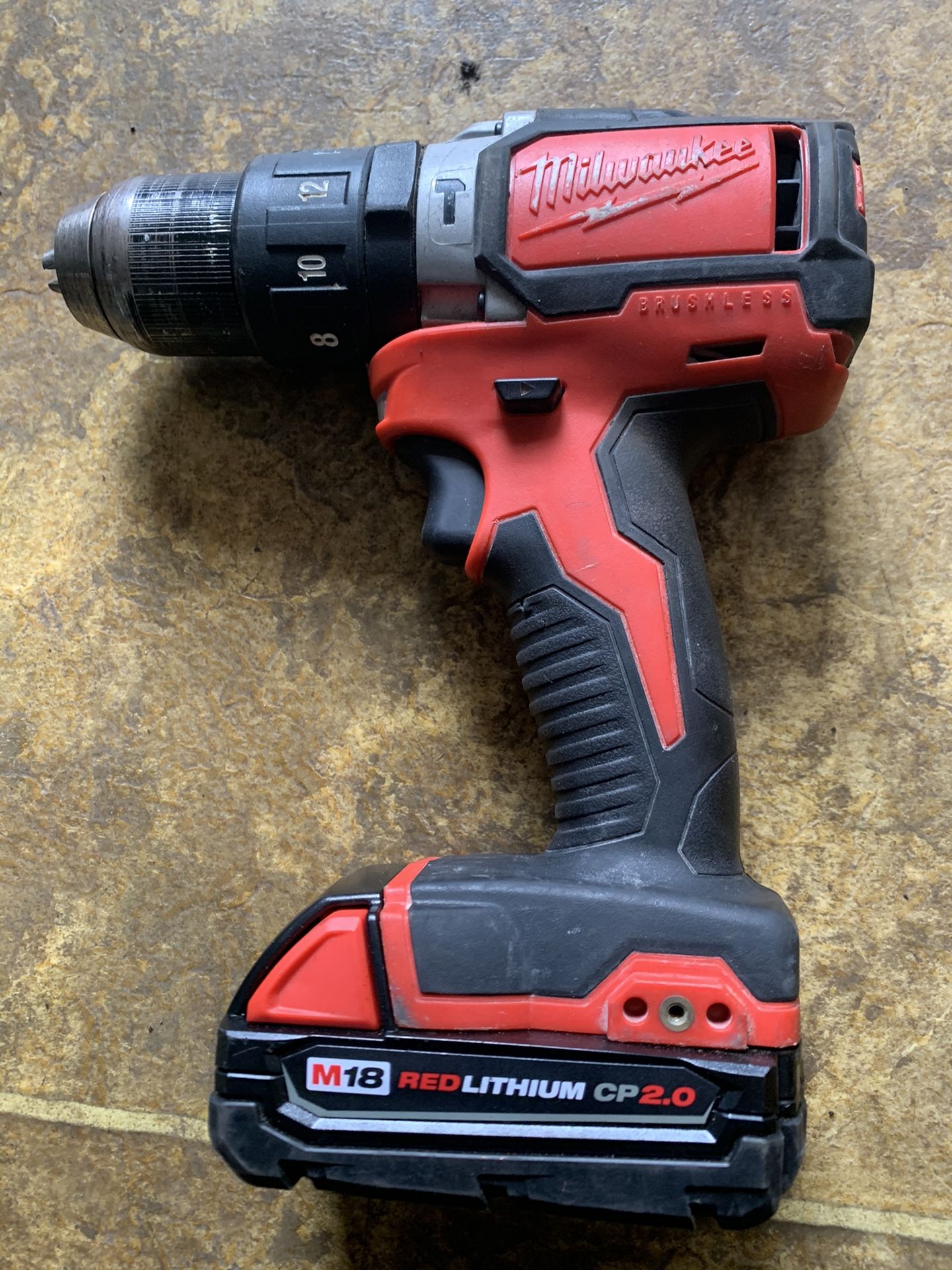 Milwaukee brushless hammer drill with battery