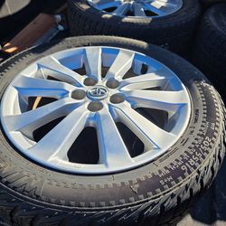 2010 Toyota corolla wheels with snow tires 5x100