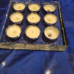 Heavy Glass Candle Holder (Clear )