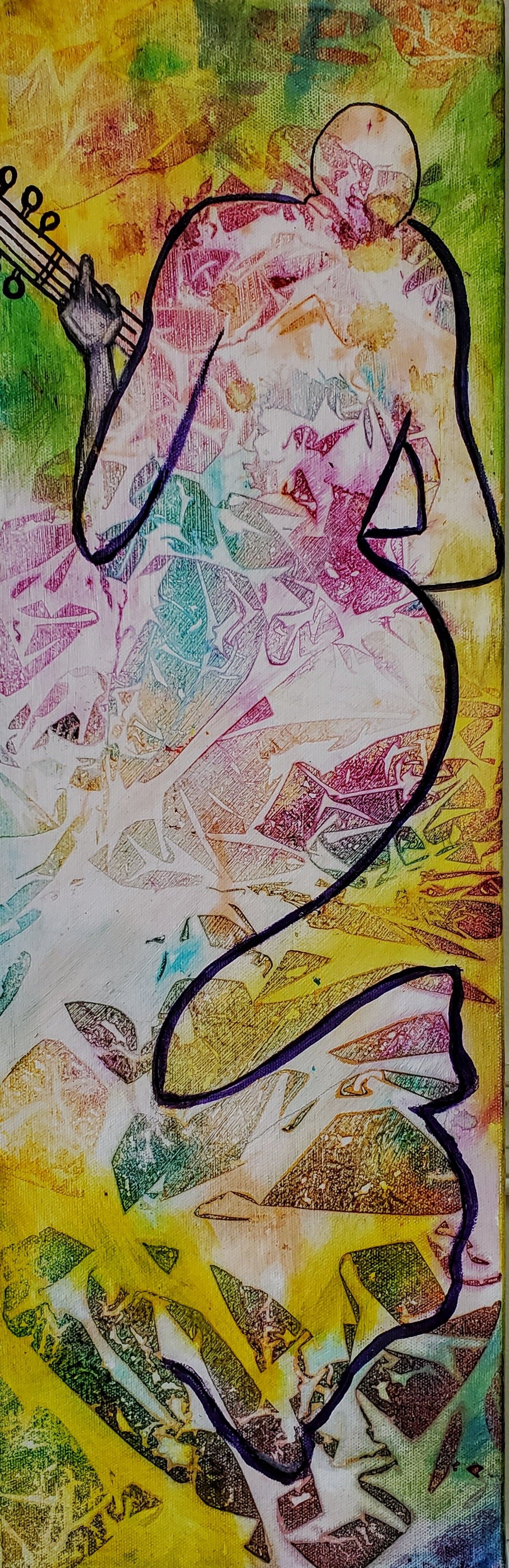 Abstract Guitar Player