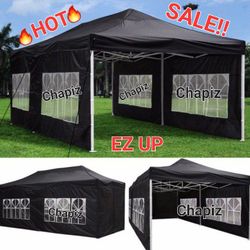 10x20 EZ Pop Up Canopy Tent Party Tent Outdoor Event Protable Instant Shelter Tent Gazebo with  Removable Sidewalls and Carry Bag,