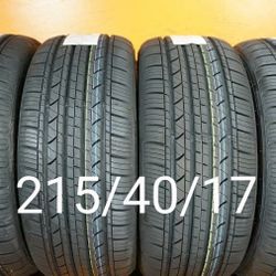 4 New Tires For Sale 215/40/17 We Service Motorcycle Tires