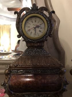 2 Peice Vintage Clock Jewlery Box