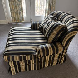 Green And Black Striped Day Couch 