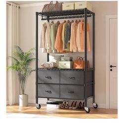 Closet Rack With Drawers
