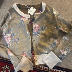 Free People Floral Cardigan Medium