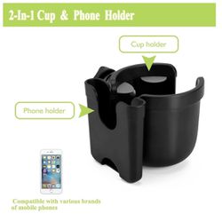 Accmor 2in 1 Stroller Cup Holder with Phone Holder,