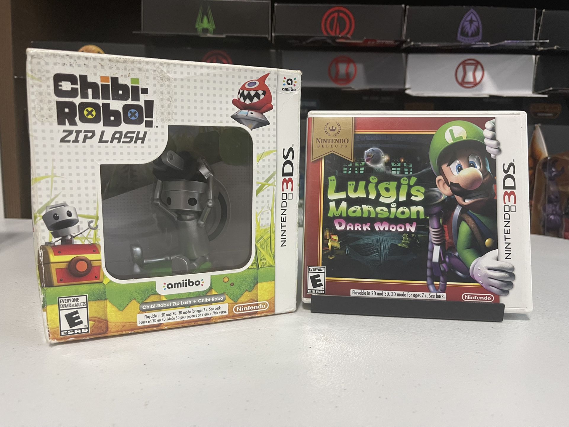 Nintendo 3Ds Luigi’s Mansion Dark Moon &  Chibi Robo Zip Lash Lot