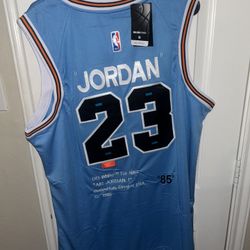 Off White x Nike Michael Jordan blue jersey size 2xl