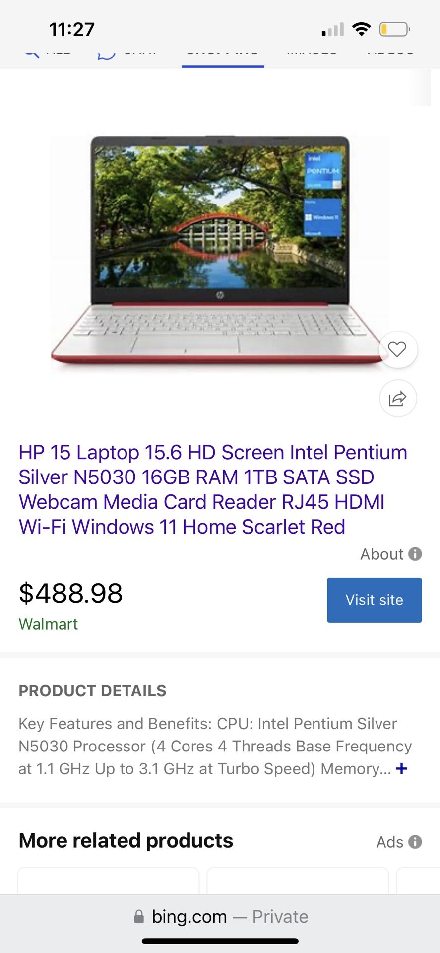 HP Chromebook 15.6 Had Screen Red for Sale in Los Angeles, CA