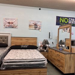 🚚Hot Deal🚚Brand New Full Size Frame + Dresser + Mirror + Nightstand $599, Finance Available, Delivery Available 
