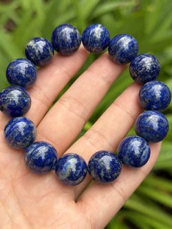 16mm Chunky Stretchable Lapis Lazuli Bracelet 