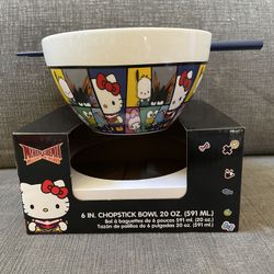 Brand New My Hero Academia Hello Kitty & Friends Bowl with Chopsticks