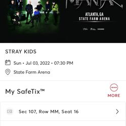 Stray Kids Tickets Club  Section 107 Row MM Comes Wit Club Access