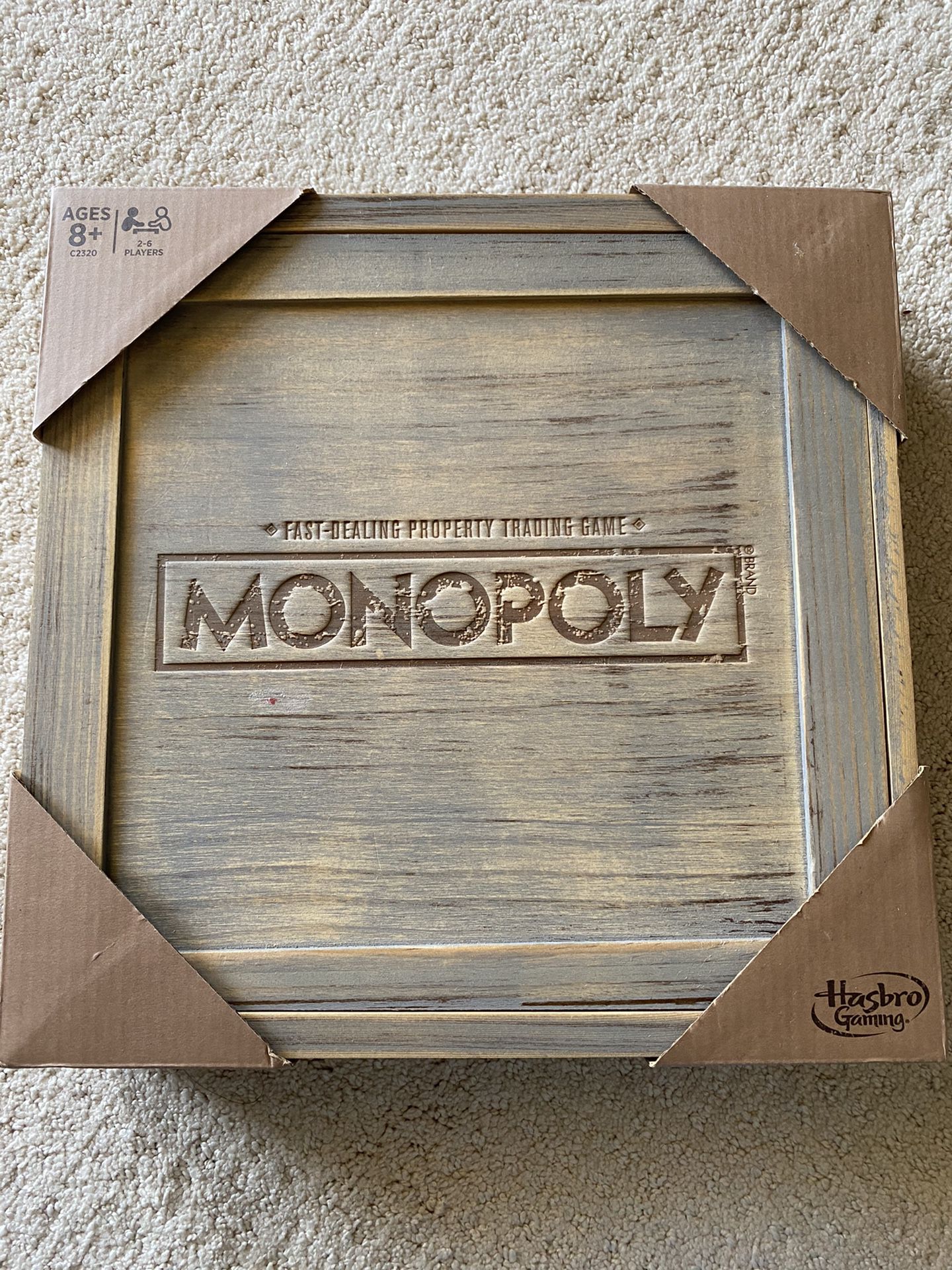 Wooden Monopoly Game Rustic Edition 
