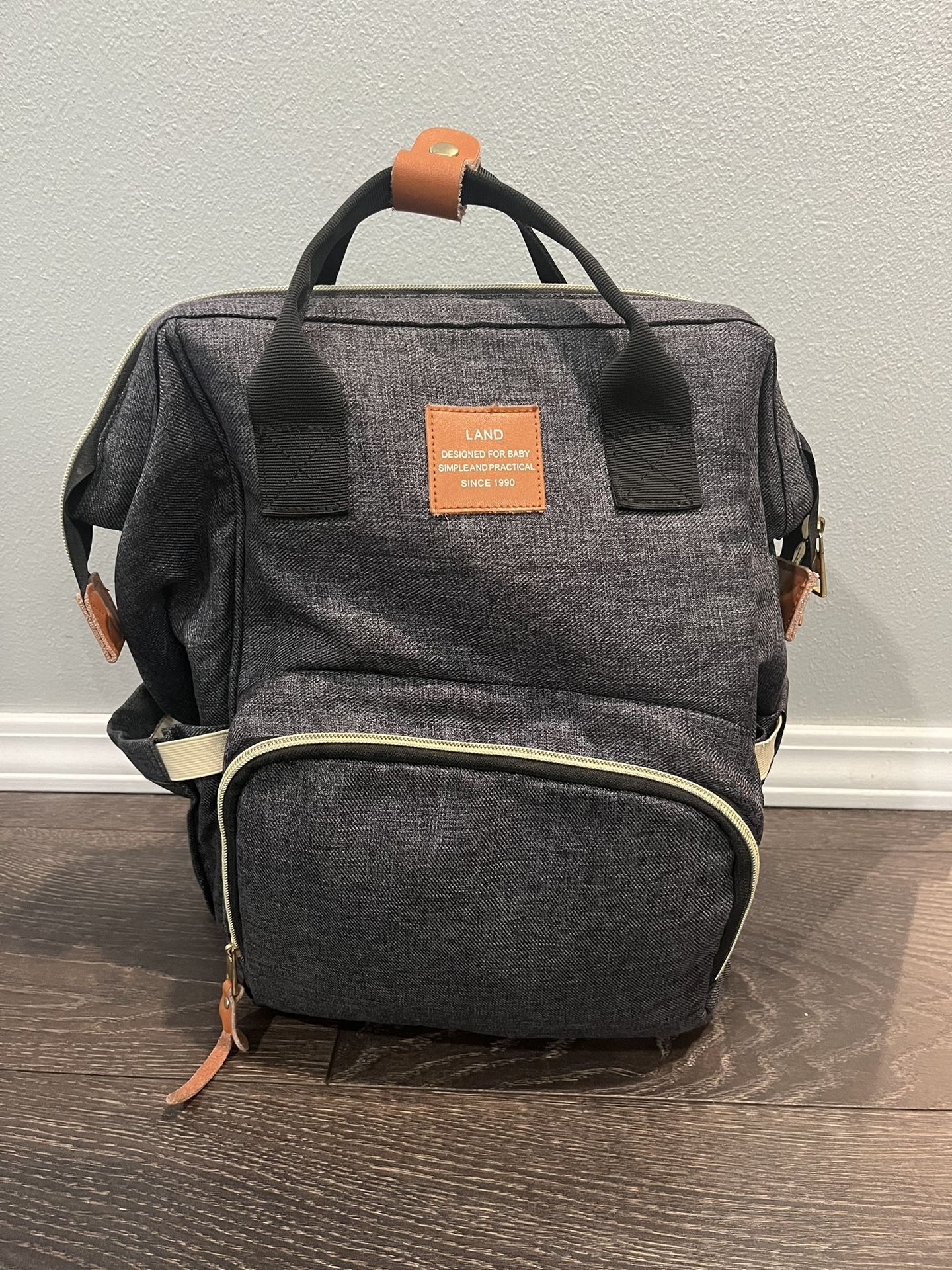 Charcoal Land Diaper Bag