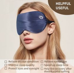 Real Silk Heated Eye Mask Washable Moist Warm Eye Compress, SPA Warm Eye Mask, Relieve Dry Eye Syndrome, Chalazion, Stye, MGD and Blepharitis