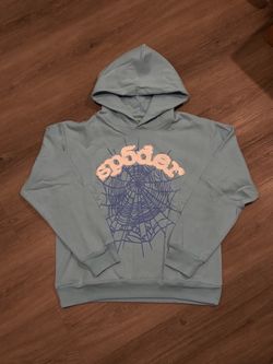 Sp5der Web Hoodie Light Blue