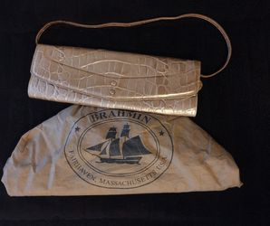 Brahmin Magnetic Alligator Clutch Bag