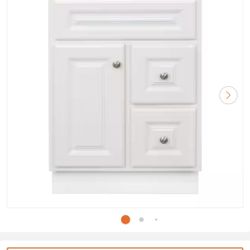 24” White Bathroom Vanity 