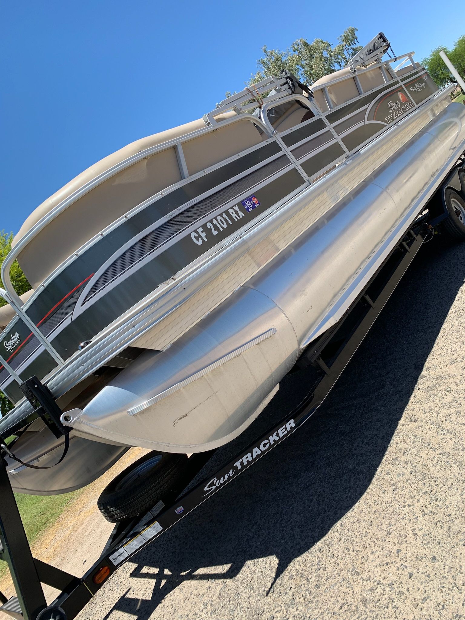 Tritoon Pontoon Boat
