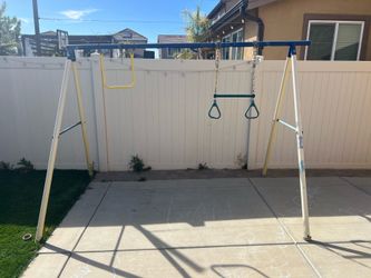 Swing Set Frame With Rings and Bars