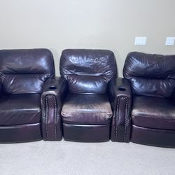 Theater Recliner Brown 