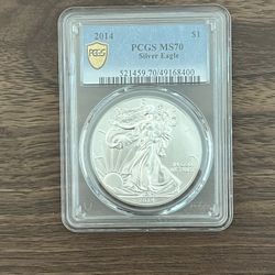 2014P PCGS MS70 SILVER DOLLAR