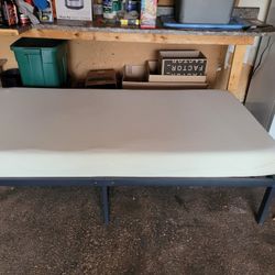 Metal Bed Frame And Twin Mattress 